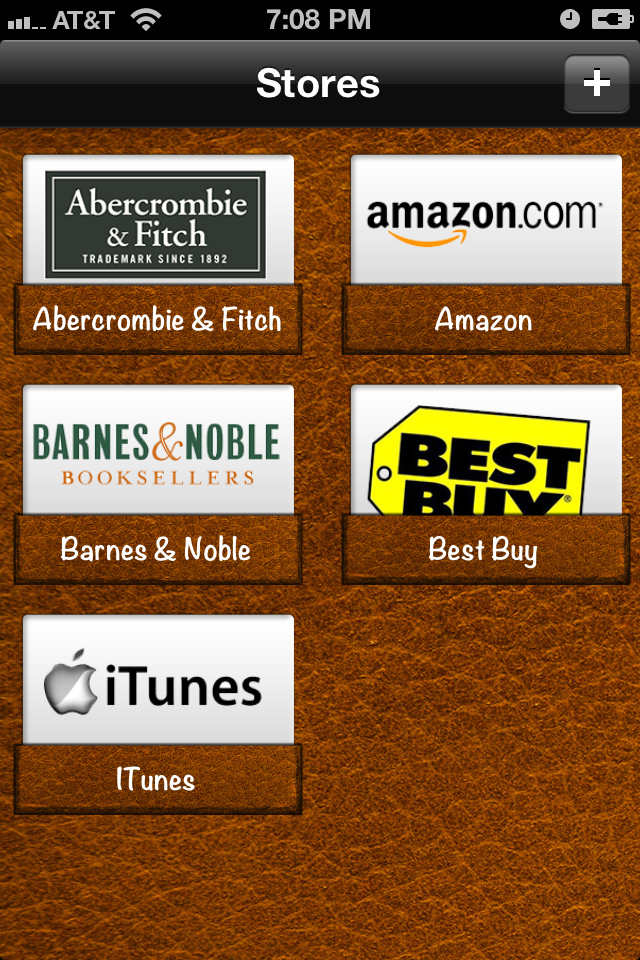 CardWallet app showing a gift card barcode